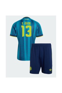 Kolumbia Yerry Mina #13 Jalkapallovaatteet Lasten Vieraspeliasu MM-kisat 2026 Lyhythihainen (+ Lyhyet housut)